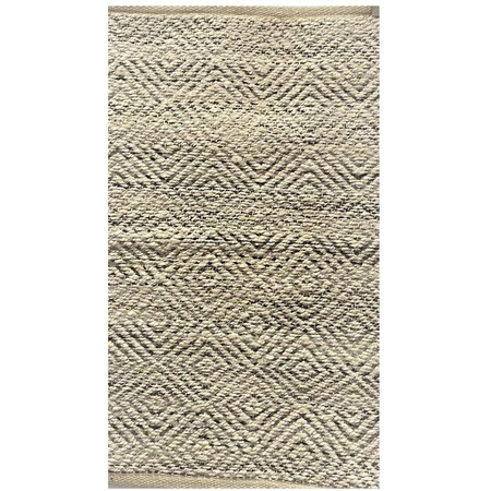 Palacedesigns 2 x 5 ft. Diamonds Area Rug - Gray & White PA3093712